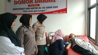 Peringati Hari Kartini, Srikandi Polres Kuningan Tunjukkan Aksi Nyata Kemanusiaan Lewat Donor Darah