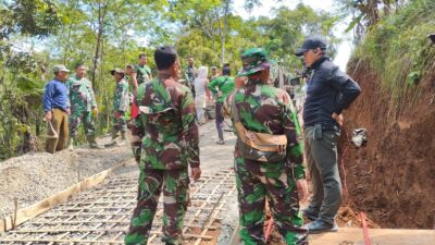 Dandim 0615/Kuningan Tinjau Langsung Progres TMMD Nasional ke-125 di Sindangjawa